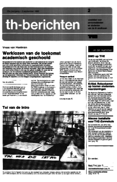 Voorzijde van magazine: TH berichten 2 - 3 september 1982