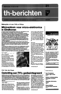 Voorzijde van magazine: TH berichten 21 - 6 februari 1981