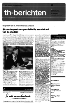 Voorzijde van magazine: TH berichten 3 - 2 september 1977