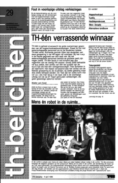 Voorzijde van magazine: TH berichten 29 - 4 april 1985