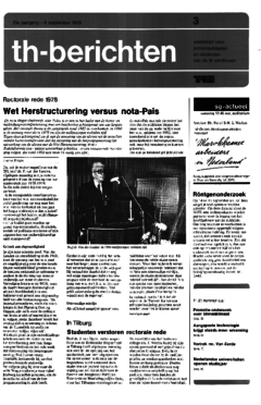 Voorzijde van magazine: TH berichten 3 - 8 september 1978