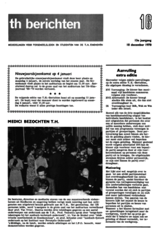 Voorzijde van magazine: TH berichten 16 - 18 december 1970