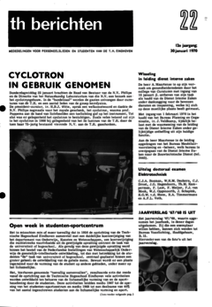 Voorzijde van magazine: TH berichten 22 - 30 januari 1970