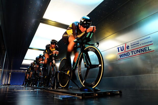 Lotto-Jumbo cyclists get a taste of the wind tunnel