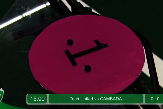 Extensive registration of the final of the WC RoboCup 2018: Tech United versus CAMBADA.