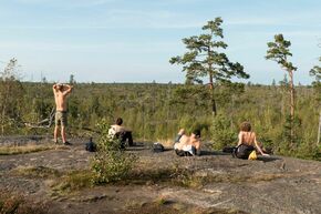 Tyresta National Park, Rick zit uiterst rechts. Tyresta National Park, Rick zit uiterst rechts.