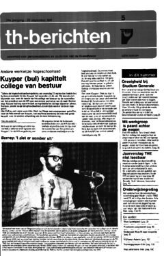 Voorzijde van magazine: TH berichten 5 - 25 september 1981