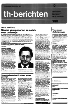 Voorzijde van magazine: TH berichten 10 - 26 oktober 1979