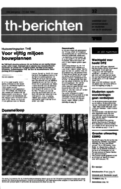 Voorzijde van magazine: TH berichten 32 - 11 mei 1982