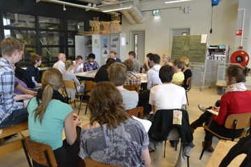 Het P-atelier van Bouwkunde in 2012.