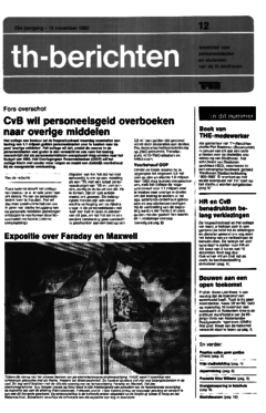 Voorzijde van magazine: TH berichten 12 - 12 november 1982