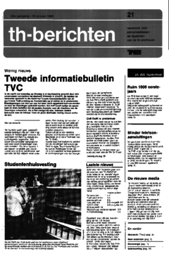 Voorzijde van magazine: TH berichten 21 - 28 januari 1983