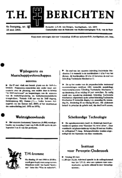 Voorzijde van magazine: TH berichten 30 - 15 mei 1964