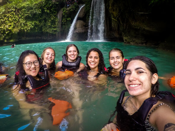 Renate (second from the left) with some friends at the Phillipines. Photo | Renate Maresch