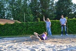 Peter Kuin in actie tijdens het NSK meerkamp.