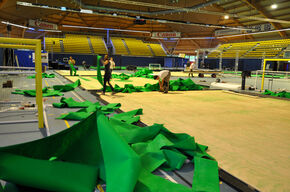 Afbreken van het RoboCup-terrein. Afbreken van het RoboCup-terrein.