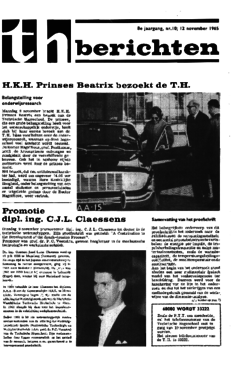 Voorzijde van magazine: TH berichten 10 - 12 november 1965