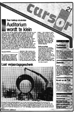 Voorzijde van magazine: Cursor 21 - 23 januari 1987