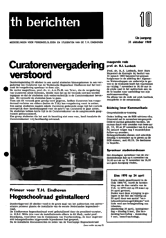Voorzijde van magazine: TH berichten 10 - 31 oktober 1969