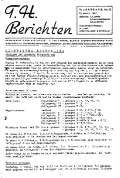 Voorzijde van magazine: TH berichten 25 - 15 maart 1961