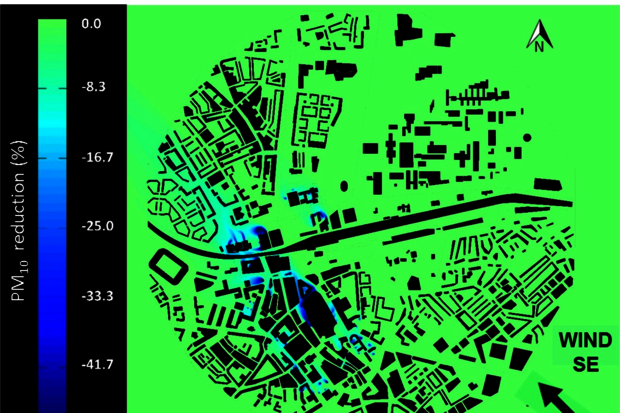 Air purification in parking garages reduces particulate matter