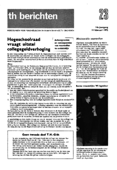 Voorzijde van magazine: TH berichten 23 - 11 februari 1972