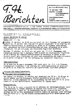 Voorzijde van magazine: TH berichten 5 - 12 oktober 1960