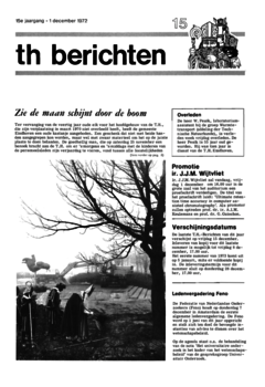 Voorzijde van magazine: TH berichten 15 - 1 december 1972