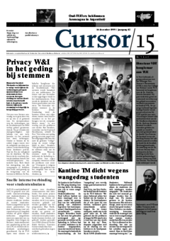 Voorzijde van magazine: Cursor 15 - 16 december 1999