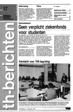 Voorzijde van magazine: TH berichten 17 - 13 december 1985