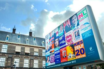 Verkiezingscampagne in het Auditorium.