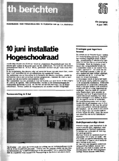 Voorzijde van magazine: TH berichten 35 - 4 juni 1971
