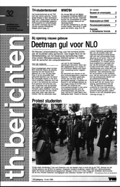 Voorzijde van magazine: TH berichten 32 - 8 mei 1985