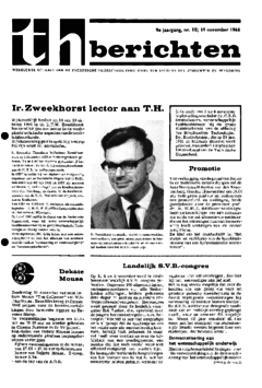 Voorzijde van magazine: TH berichten 10 - 11 november 1966
