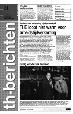 Voorzijde van magazine: TH berichten 31 - 26 april 1985