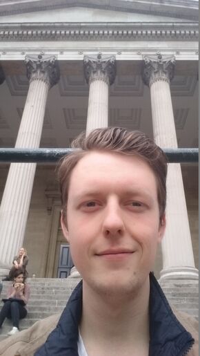 Mark in front of UCL's main building.