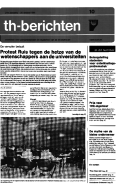 Voorzijde van magazine: TH berichten 10 - 30 oktober 1981 