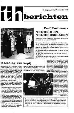 Voorzijde van magazine: TH berichten 3 - 24 september 1965