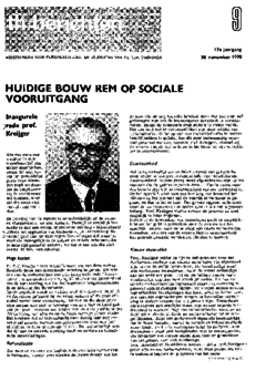 Voorzijde van magazine: TH berichten 9 - 30 november 1970