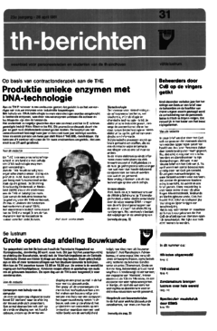 Voorzijde van magazine: TH berichten 31 - 28 april 1981