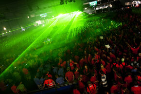 Lasershow om de dag mee te beginnen