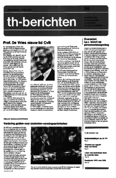 Voorzijde van magazine: TH berichten 36 - 12 mei 1978
