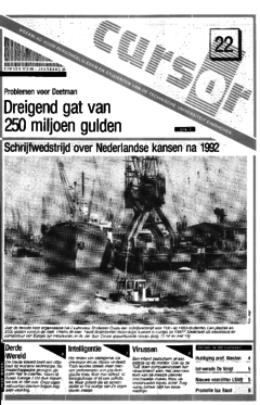 Voorzijde van magazine: Cursor 22 - 27 januari 1989