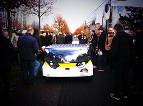 Stella donderdagmiddag op de High Tech Campus Eindhoven. Foto | @SolarEHV