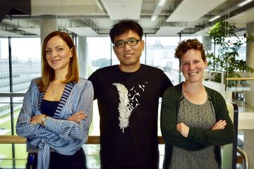 De drie auteurs Sasa Gazibegovic, Hao Zhang en Diana Car (vlnr). Foto | Daniel Vakulov