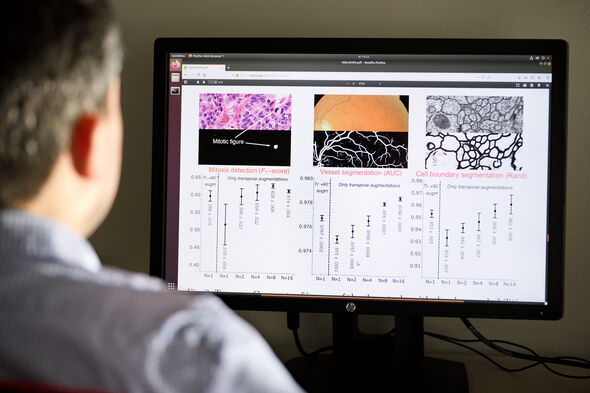 Mitko Veta, looking at medical images. Photo | Bart van Overbeeke