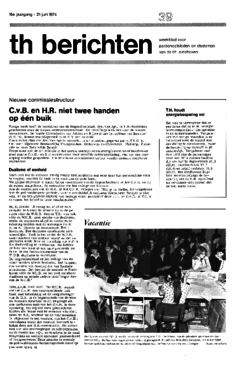 Voorzijde van magazine: TH berichten 39 - 21 juni 1974