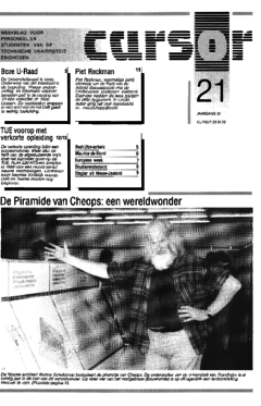 Voorzijde van magazine: Cursor 21 - 26 januari 1990