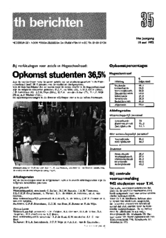 Voorzijde van magazine: TH berichten 35 - 19 mei 1972