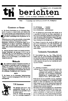 Voorzijde van magazine: TH berichten 10 - 27 november 1964